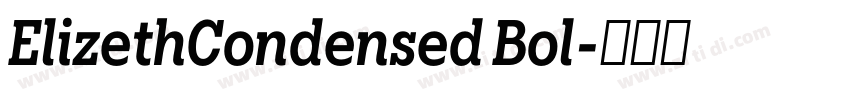 ElizethCondensed Bol字体转换 ElizethCondensed Bol字体转换